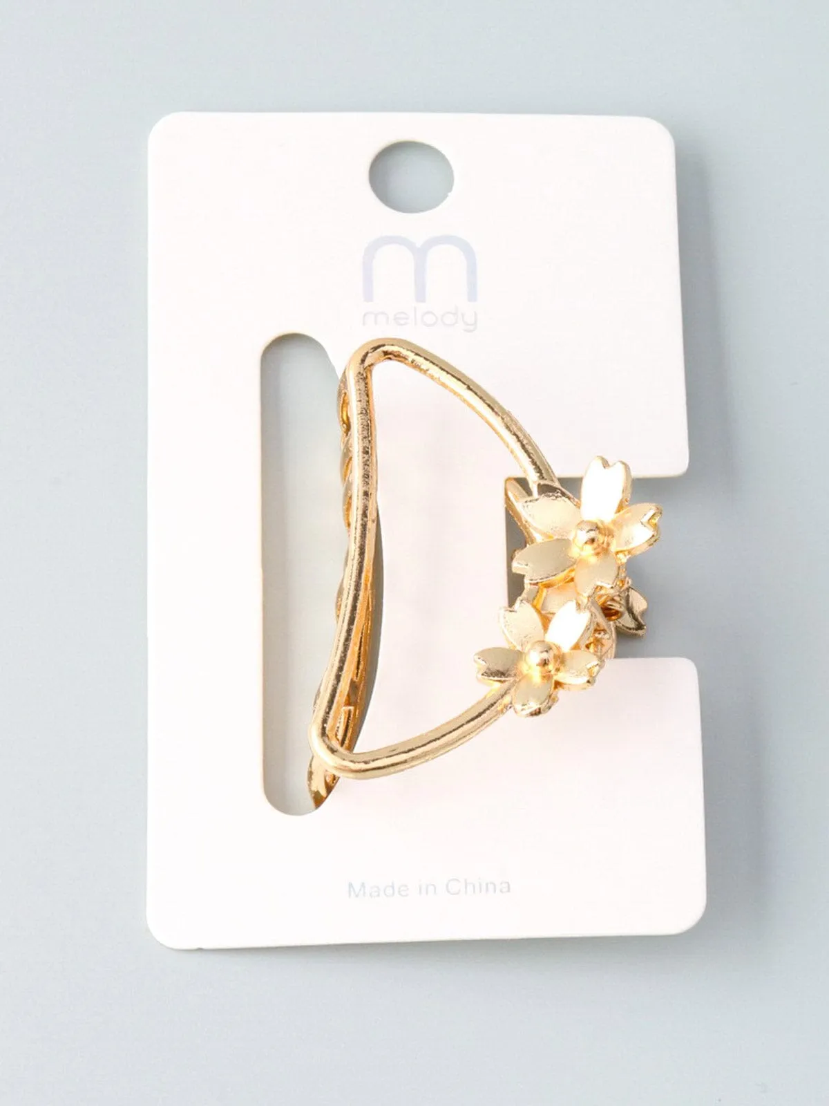 WOMEN'S GOLD FLOWER CLAW HAIR CLIPS