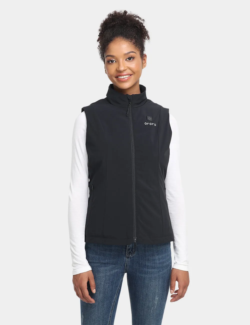 Women's Heated Sports Vest - Dusty Rose/Black