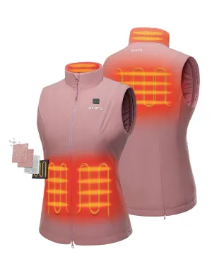 Women's Heated Sports Vest - Dusty Rose/Black