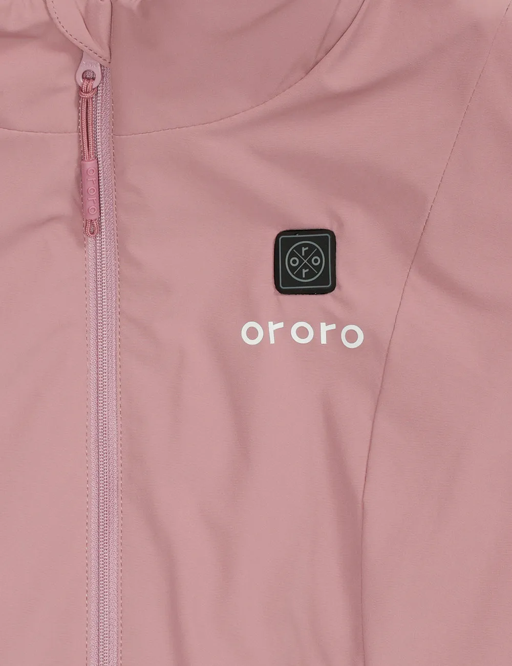 Women's Heated Sports Vest - Dusty Rose/Black