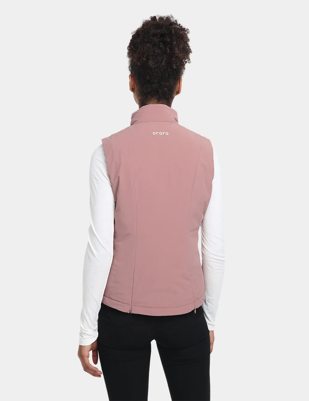 Women's Heated Sports Vest - Dusty Rose/Black