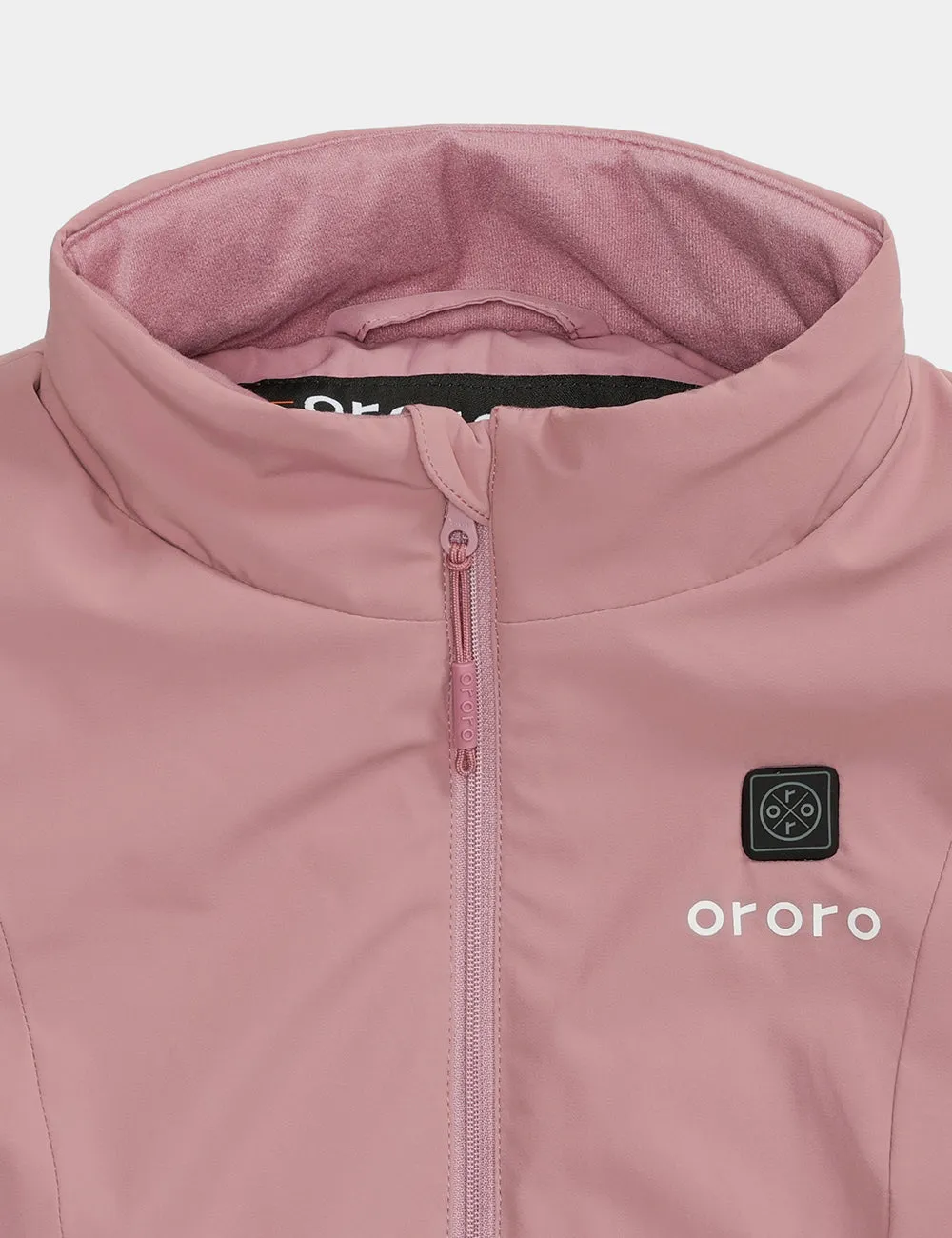 Women's Heated Sports Vest - Dusty Rose/Black