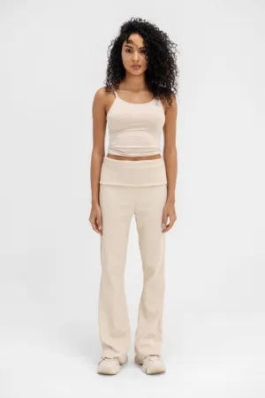 Women's Microfiber Spaghetti Strap Top - Latte