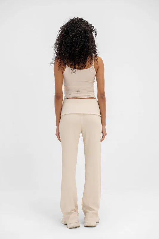 Women's Microfiber Spaghetti Strap Top - Latte
