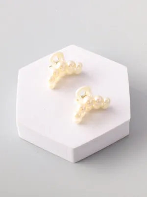WOMEN'S PEARL HAIR CLAW CLIPS