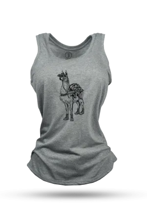 Women's Racerback Tank - Freedom Llama