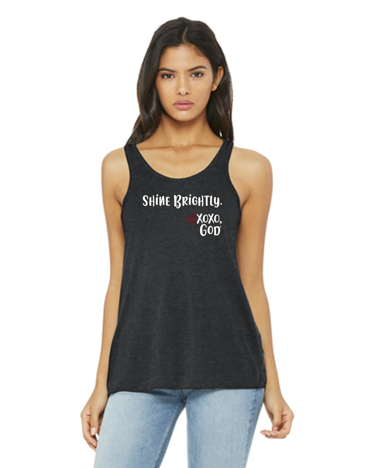 Women's Racerback Tank - Shine Brightly!