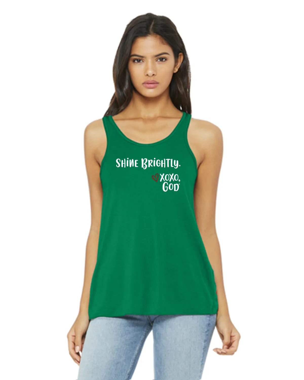 Women's Racerback Tank - Shine Brightly!