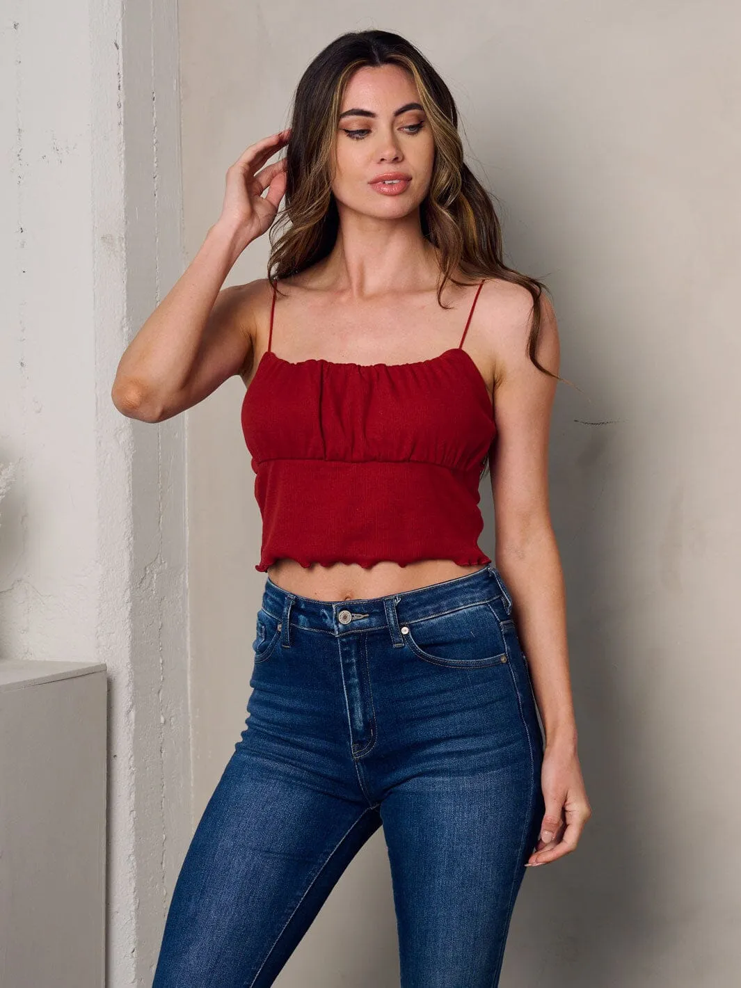 WOMEN'S SLEEVELESS CAMI TANK TOP