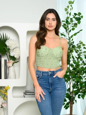 WOMEN'S SPAGHETTI STRAP SMOCKED TOP