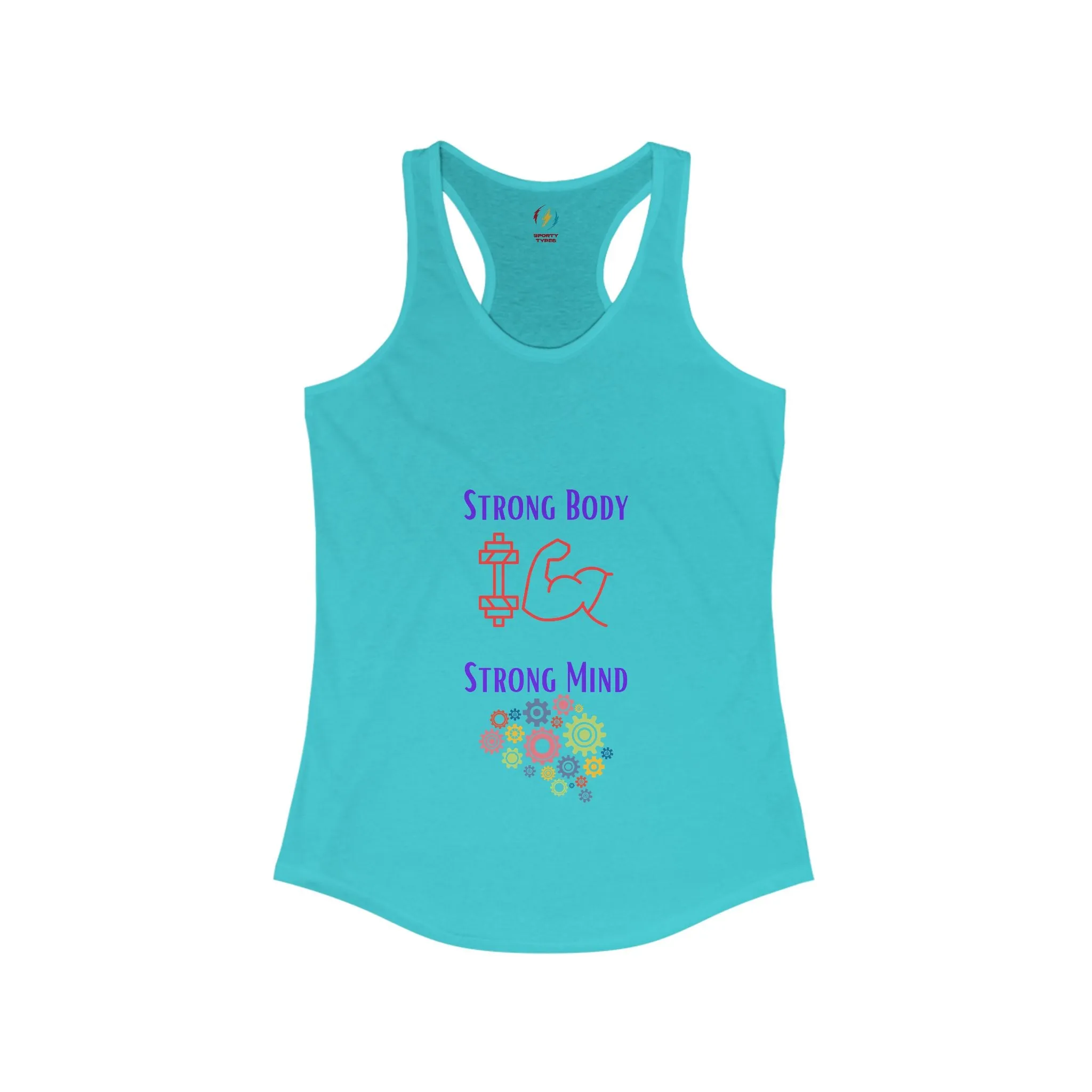 Women's Strong Body Strong Mind Performance Racerback Tank Top