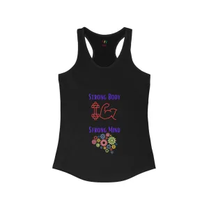 Women's Strong Body Strong Mind Performance Racerback Tank Top