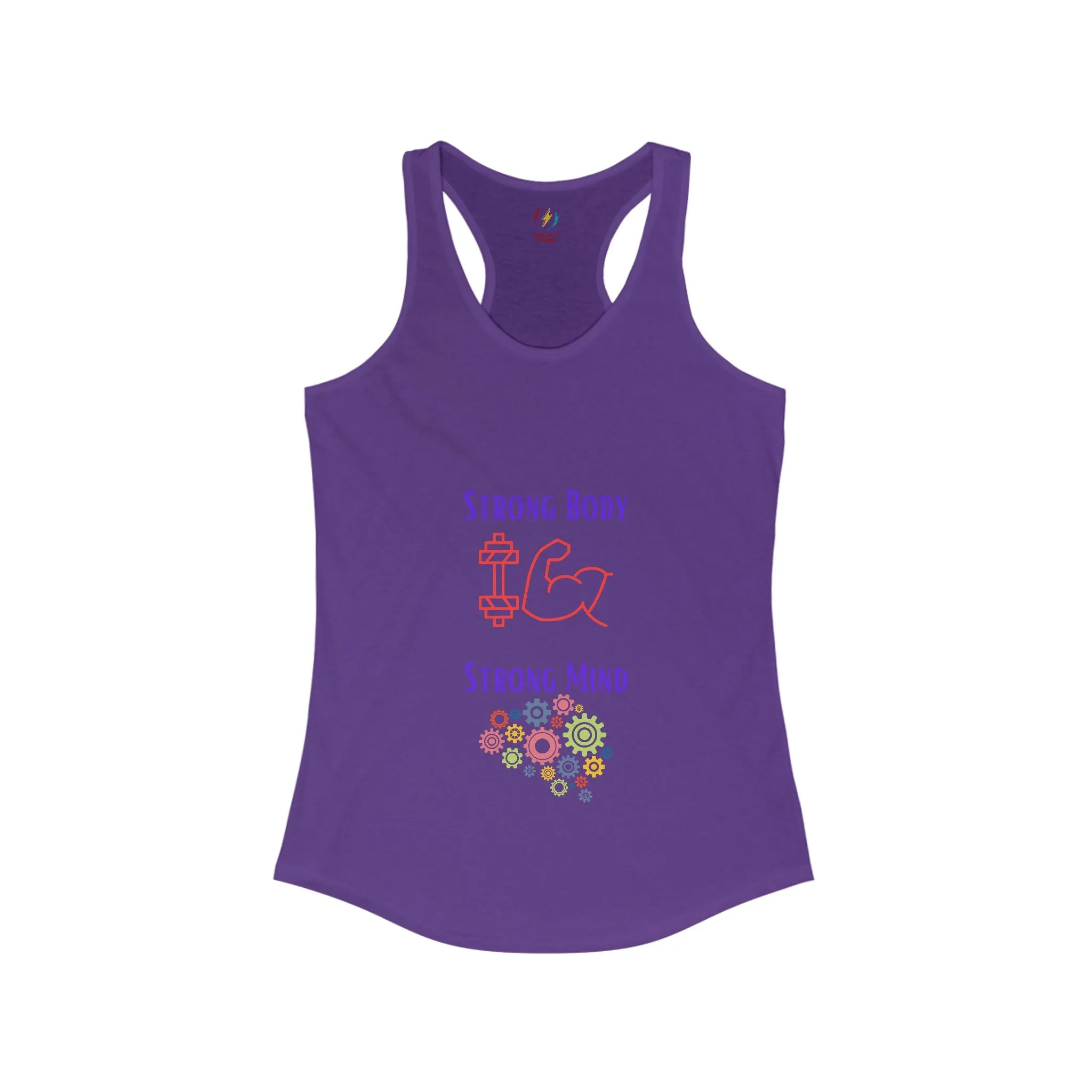 Women's Strong Body Strong Mind Performance Racerback Tank Top
