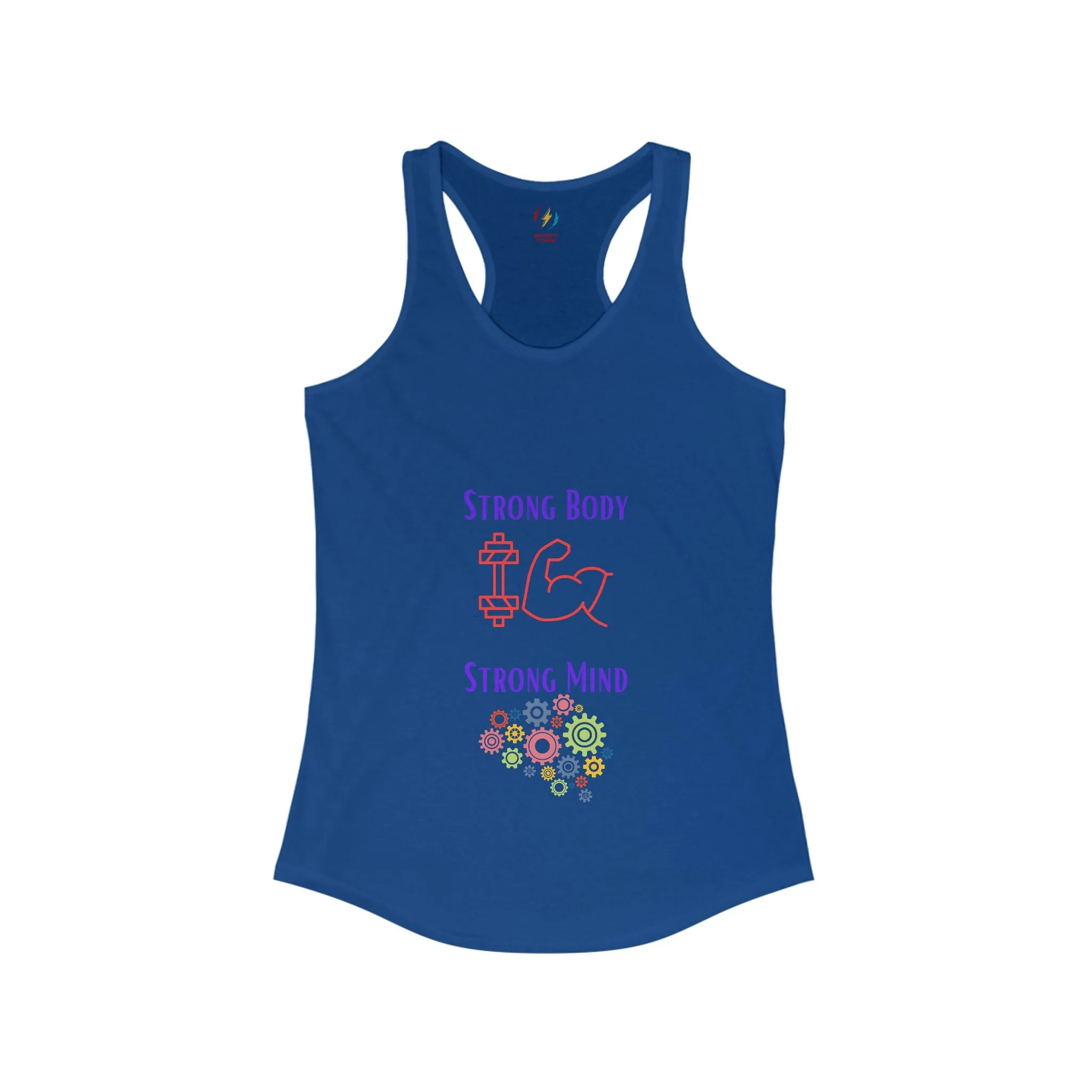 Women's Strong Body Strong Mind Performance Racerback Tank Top