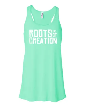 WOMEN'S TANK TOP: White Roots of Creation logo