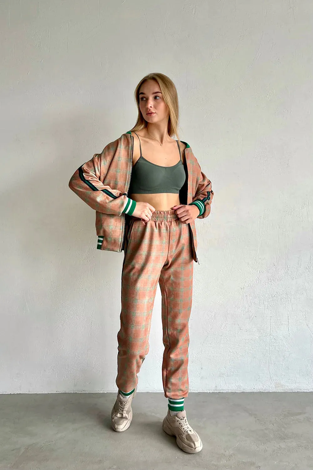 Women's Tracksuit Set in Beige