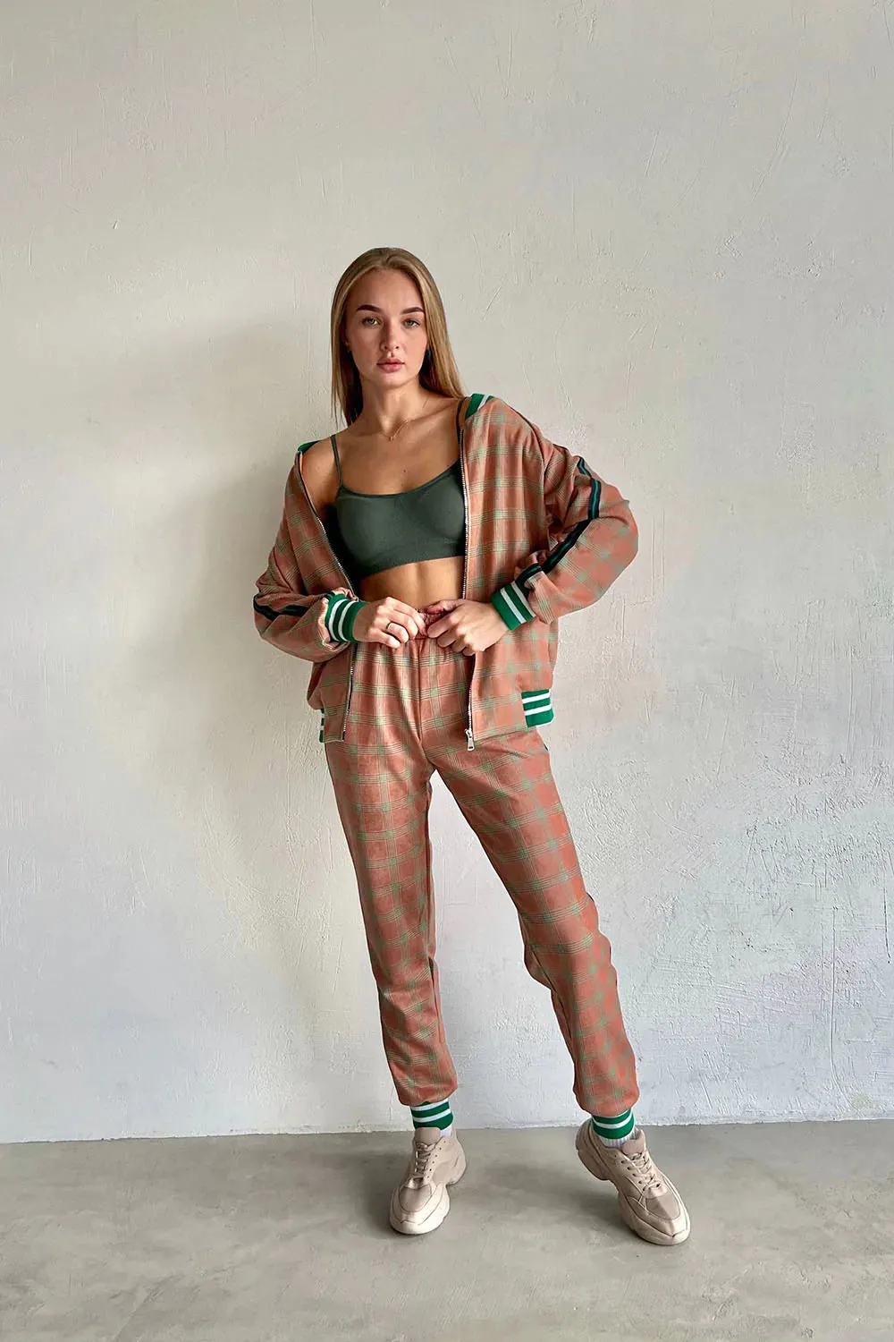 Women's Tracksuit Set in Beige