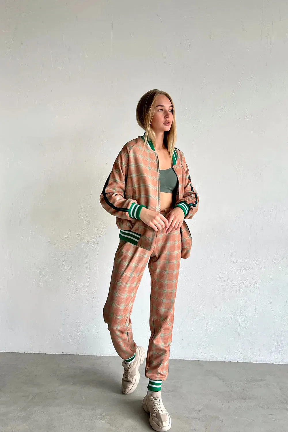 Women's Tracksuit Set in Beige