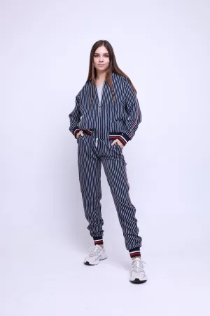 Women's Tracksuit Set Pinstripe