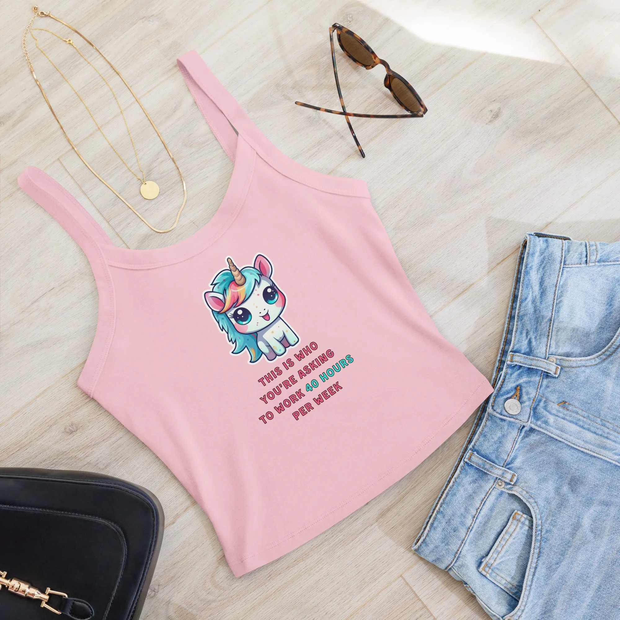 Working Unicorn - Ribbed Tank Top